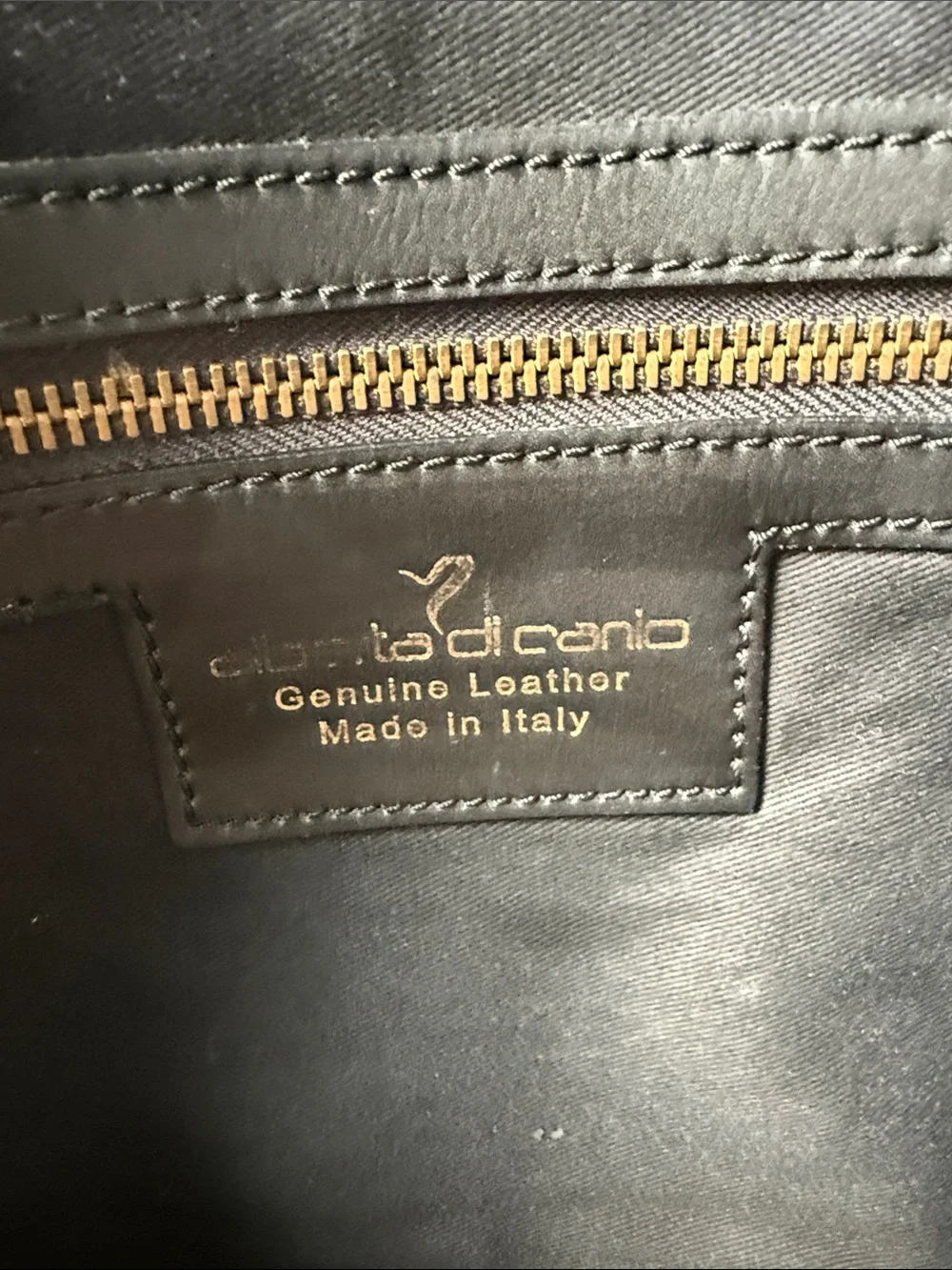 Alberta Di Canio Black Leather Dome Satchel